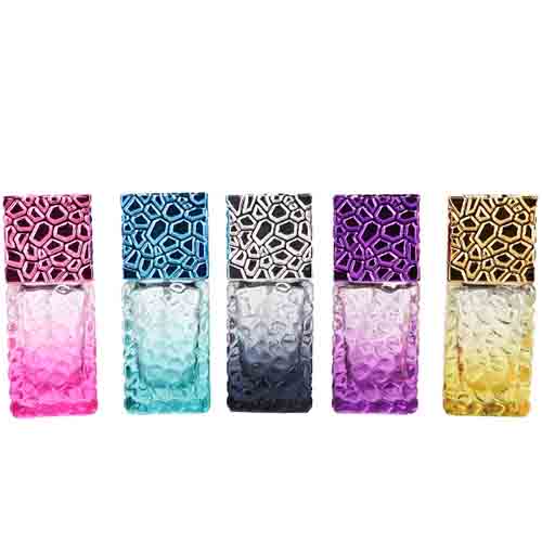 colorful perfume glass bottles
